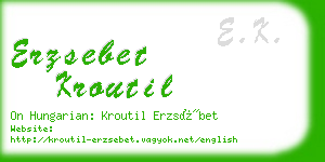 erzsebet kroutil business card